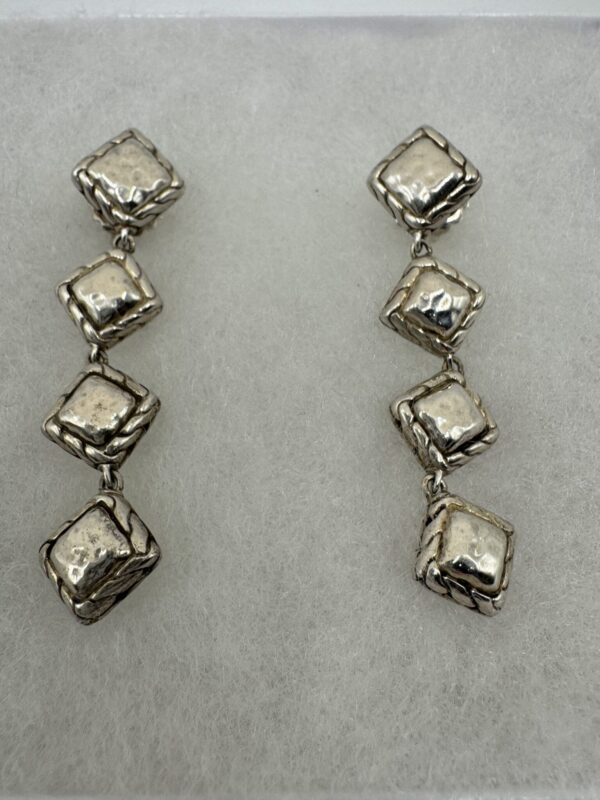 2025-11-18 13.51.53 John Hardy Palu Four-Square Drop Earrings Sterling Silver 2-Inch Estate
