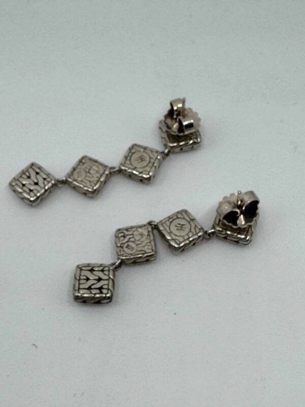 2025-11-18 13.52.16 John Hardy Palu Four-Square Drop Earrings Sterling Silver 2-Inch Estate