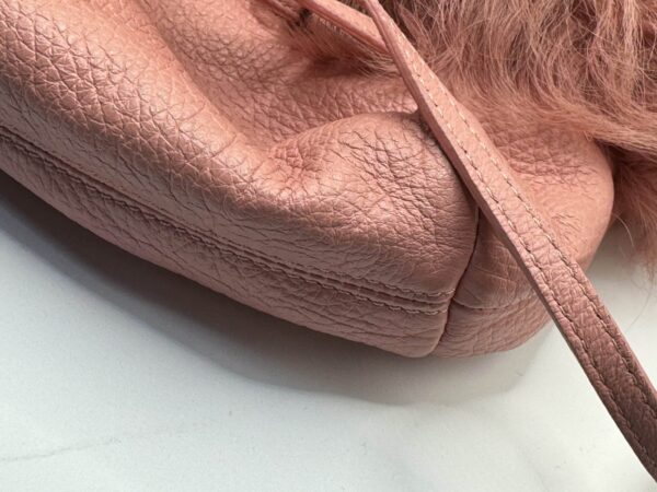 2025-11-18 13.57.25 Rare Burberry Prorsum Pink Shearling & Leather Shoulder Bag