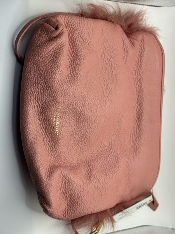 2025-11-18 13.58.40 Rare Burberry Prorsum Pink Shearling & Leather Shoulder Bag