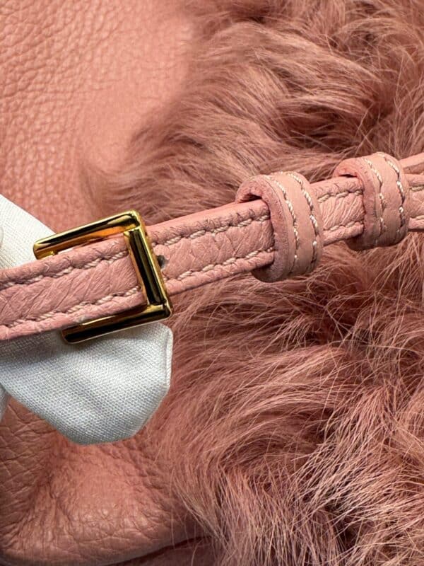 2025-11-18 13.59.12 Rare Burberry Prorsum Pink Shearling & Leather Shoulder Bag