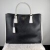 2026-01-05 16.00.38 Prada Galleria Large Black White Saffiano Leather Tote Gold Hardware