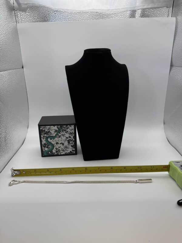 2026-01-08 14.46.31 Gucci Cutout G Bar Pendant Necklace 925 Sterling Silver with Box and Pouch