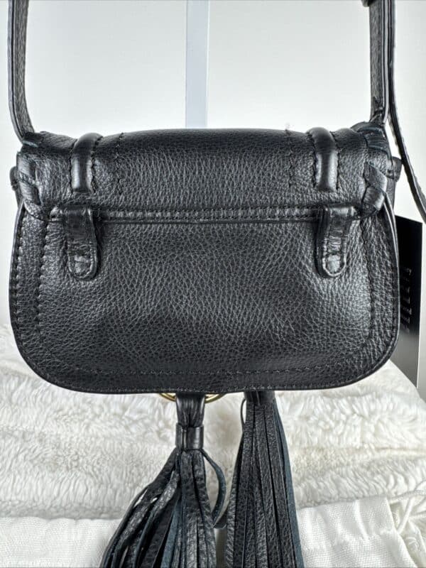 2026-01-14 10.13.39 See by Chloé Mini Polly Black Leather Shoulder Bag Gold Rings and Tassels