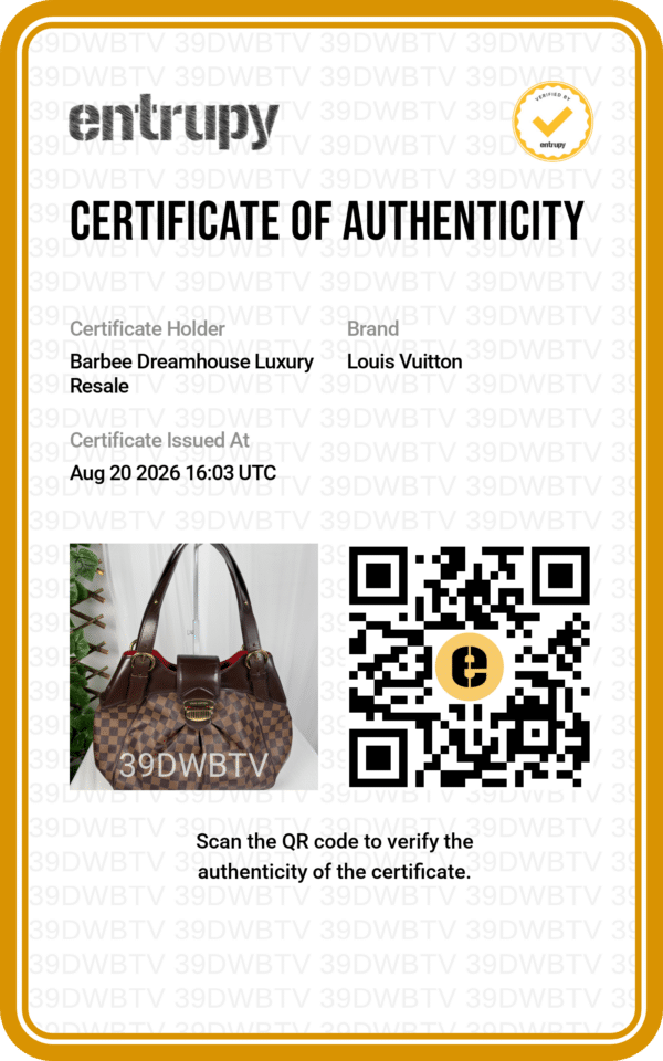 File Aug 20 2026, 1 02 48 PM Louis Vuitton Sistina N41542 Damier Ebene Shoulder Bag with Box & Dustbag