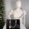 IMG_7504 Prada Galleria Large Black White Saffiano Leather Tote Gold Hardware