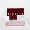Gucci Double G Charm Card Case Pink Leather 847478 Box Dust Bag