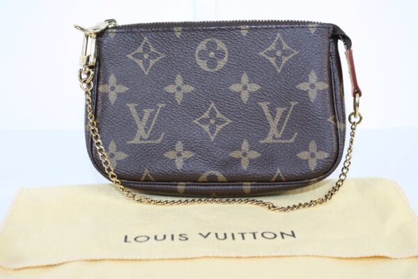 Louis Vuitton Monogram Pochette Accessoires M51980 with Gold-Tone Chain