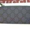 IMG_9209 Gucci GG Supreme Zip Card Case – Navy Blue & Dark Green – Style 795233