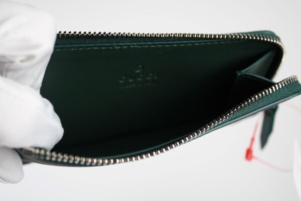 IMG_9213 Gucci GG Supreme Zip Card Case – Navy Blue & Dark Green – Style 795233
