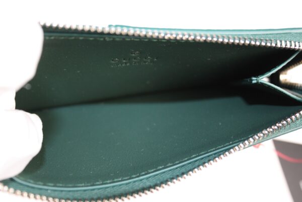 IMG_9214 Gucci GG Supreme Zip Card Case – Navy Blue & Dark Green – Style 795233