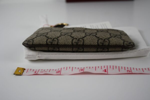 IMG_9228 Gucci GG Supreme Key Pouch Coin Case 447964 Beige Ebony New with Box
