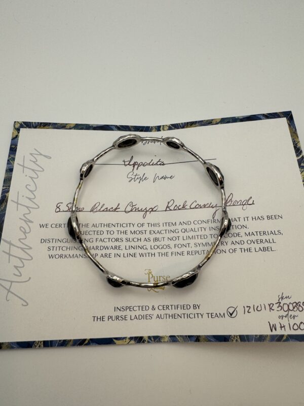 IMG_9415 IPPOLITA Rock Candy 8-Stone Black Onyx Sterling Silver Bangle Bracelet
