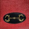 IMG_9504 Gucci Horsebit 1955 Large Flame Red Faux Straw Leather Tote Bag NWT