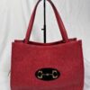 IMG_9505 Gucci Horsebit 1955 Large Flame Red Faux Straw Leather Tote Bag NWT
