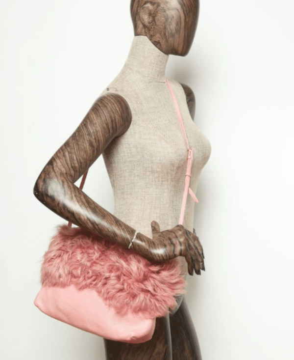 Screenshot 2025-11-09 125644 Rare Burberry Prorsum Pink Shearling & Leather Shoulder Bag