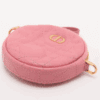 Christian Dior Caro Mini Round Cannage Crossbody Pouch Peach Blossom Pink