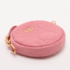 Christian Dior Caro Mini Round Cannage Crossbody Pouch Peach Blossom Pink