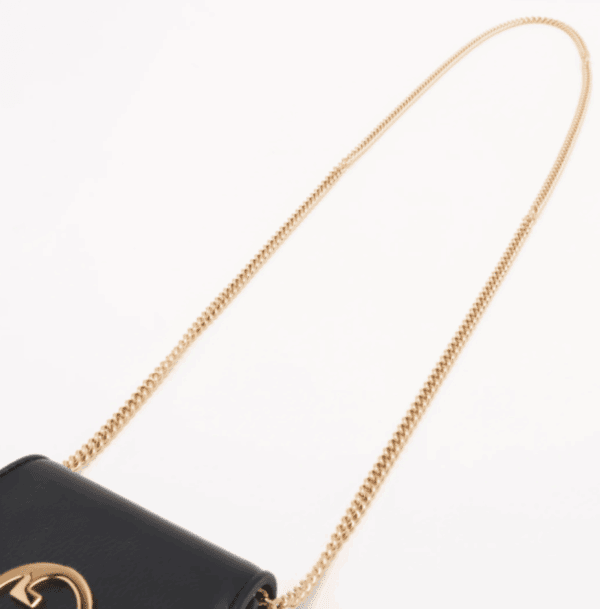 Screenshot 2025-12-20 153233 Gucci Blondie Medium Chain Wallet Black Calfskin GG Chain Crossbody New Box