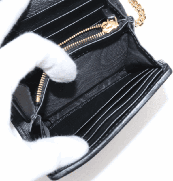 Screenshot 2025-12-20 153247 Gucci Blondie Medium Chain Wallet Black Calfskin GG Chain Crossbody New Box