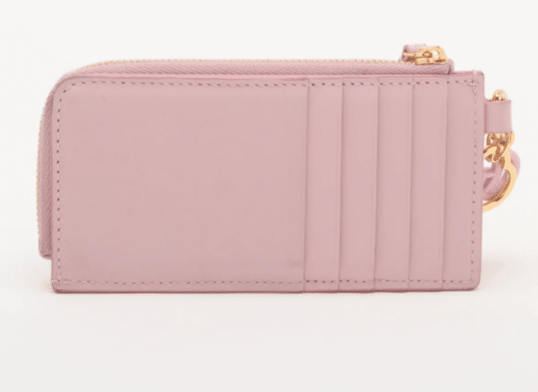Gucci Double G Charm Card Case Pink Leather 847478 Box Dust Bag