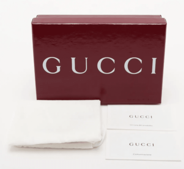 Gucci Double G Charm Card Case Pink Leather 847478 Box Dust Bag