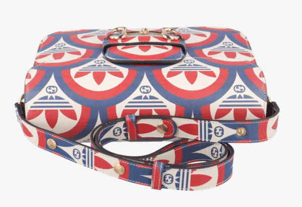 Screenshot 2026-01-05 083106 Gucci x Adidas Horsebit 1955 Medium Calfskin Shoulder Bag Red Blue White