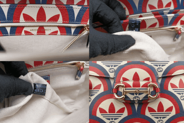 Screenshot 2026-01-05 083144 Gucci x Adidas Horsebit 1955 Medium Calfskin Shoulder Bag Red Blue White