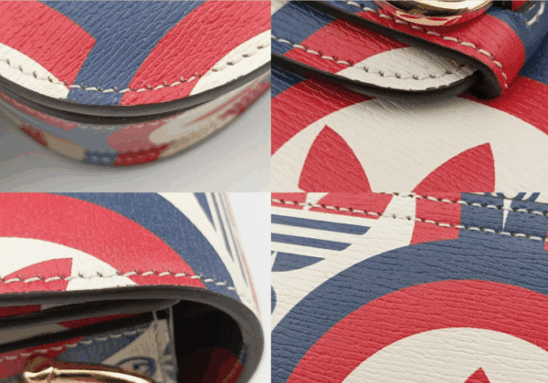 Screenshot 2026-01-05 083215 Gucci x Adidas Horsebit 1955 Medium Calfskin Shoulder Bag Red Blue White