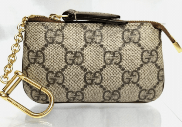 Screenshot 2026-01-31 144339 Gucci GG Supreme Key Pouch Coin Case 447964 Beige Ebony New with Box
