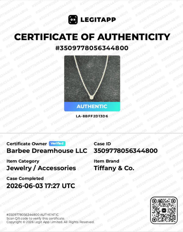 Screenshot 2026-08-18 131315 Tiffany & Co. Elsa Peretti Diamonds by the Yard .03 CT Sterling Silver Necklace
