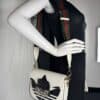 IMG_1906 Gucci x adidas Horsebit 1955 Small White Black Leather Shoulder Bag