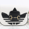 Screenshot 2026-01-20 105624 Gucci x adidas Horsebit 1955 Small White Black Leather Shoulder Bag