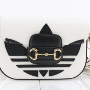 Screenshot 2026-01-20 105624 Gucci x adidas Horsebit 1955 Small White Black Leather Shoulder Bag