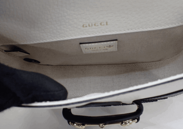 Screenshot 2026-01-20 105810 Gucci x adidas Horsebit 1955 Small White Black Leather Shoulder Bag