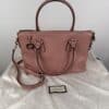 2026-05-12 18.05.35 Gucci Dollar Calfskin GG Charm Satchel Soft Pink Pebbled Leather 2-Way Tote Shoulder Bag