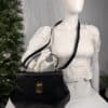 2026-06-25 15.01.05 Vintage Christian Dior Black Grained Leather 2-Way Top Handle Shoulder Bag Gold CD Logo