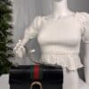 Gucci Dionysus Small Black Leather Floral Lining Chain Bag 400249