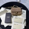 IMG_1896 (1) Fendi Nano Baguette Beige Shearling Gold Chain Crossbody Bag