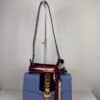 IMG_2356 Gucci Sylvie Mini Light Blue Leather Web Chain Shoulder Bag 431666
