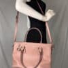 IMG_2391 Gucci Dollar Calfskin GG Charm Satchel Soft Pink Pebbled Leather 2-Way Tote Shoulder Bag