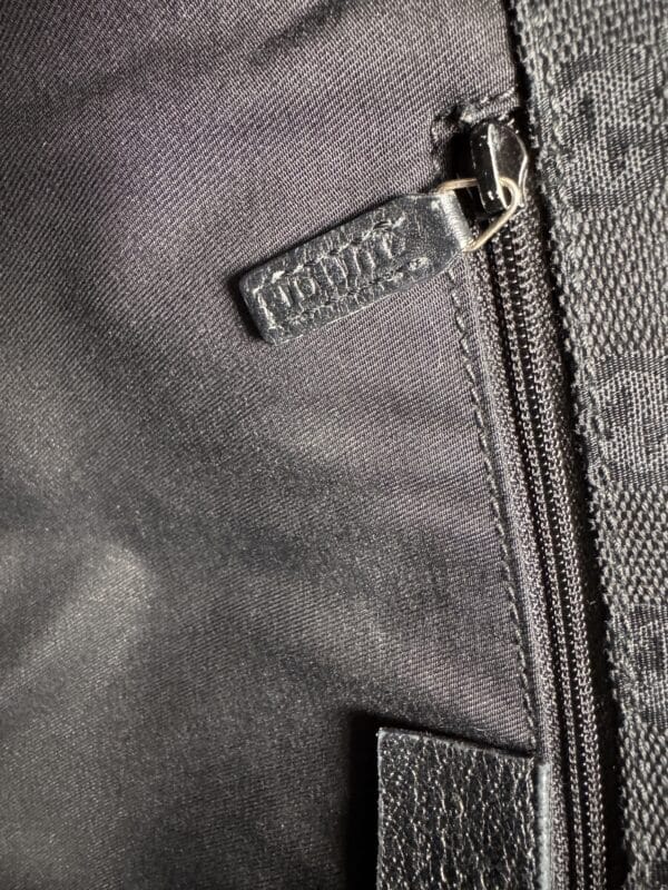 IMG_2728 Gucci Abbey Large Black Leather Shoulder Tote Bag Gold Hardware