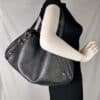 IMG_2738 Gucci Abbey Large Black Leather Shoulder Tote Bag Gold Hardware