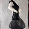 IMG_2739 Gucci Abbey Large Black Leather Shoulder Tote Bag Gold Hardware
