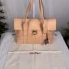 IMG_6390 Salvatore Ferragamo Sookie Leather Shoulder Bag – Bisque / Almond