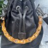 IMG_6626 Gucci Bamboo handle bucket bag black with brown bamboo handle two way