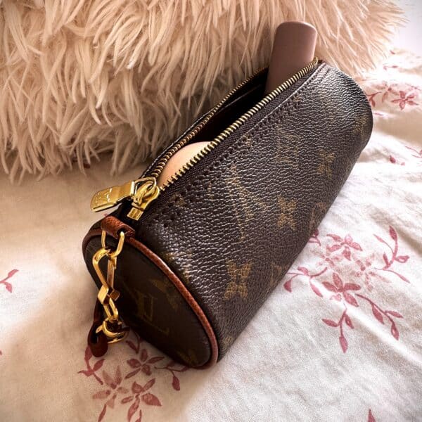 IMG_7388 Louis Vuitton M51380 Monogram Mini Papillon Pochette Vintage Wristlet Pouch