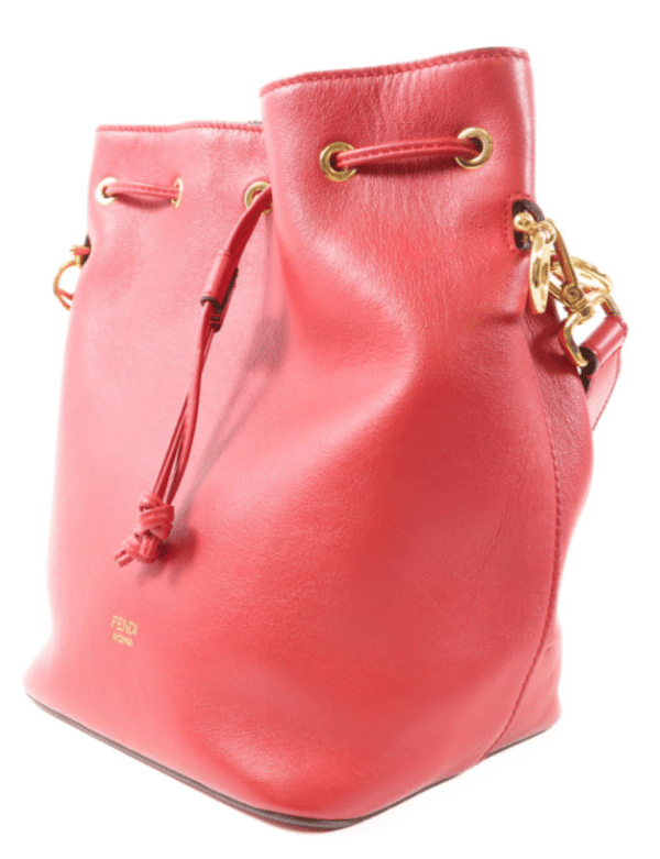 Screenshot 2026-02-03 142651 Fendi Mon Tresor Red Calfskin Leather Bucket Shoulder Bag Gold Hardware