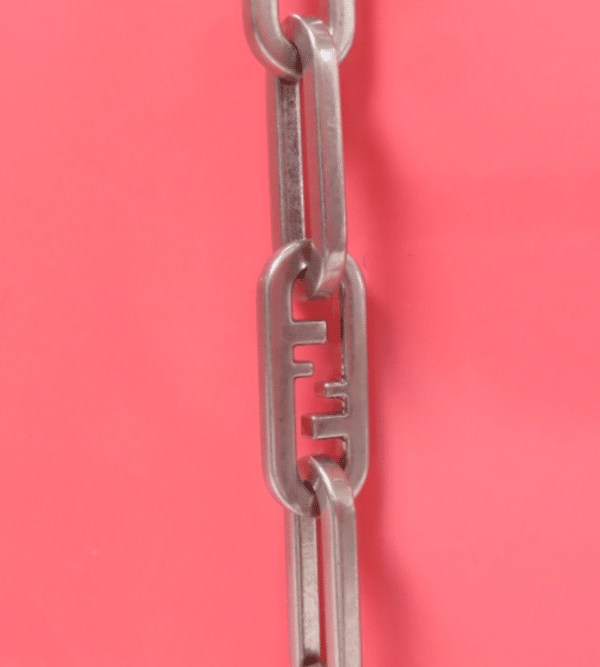 Screenshot 2026-02-03 143046 Fendi Peekaboo Cut Medium Pink Brushed Leather Shoulder Bag Silver O’Lock Chain 8BN340