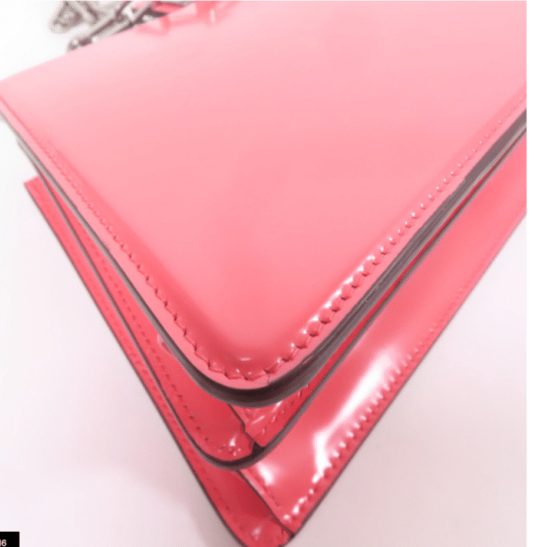 Screenshot 2026-02-03 143200 Fendi Peekaboo Cut Medium Pink Brushed Leather Shoulder Bag Silver O’Lock Chain 8BN340